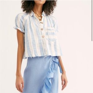 NWOT We The Free Away at Sea Blouse